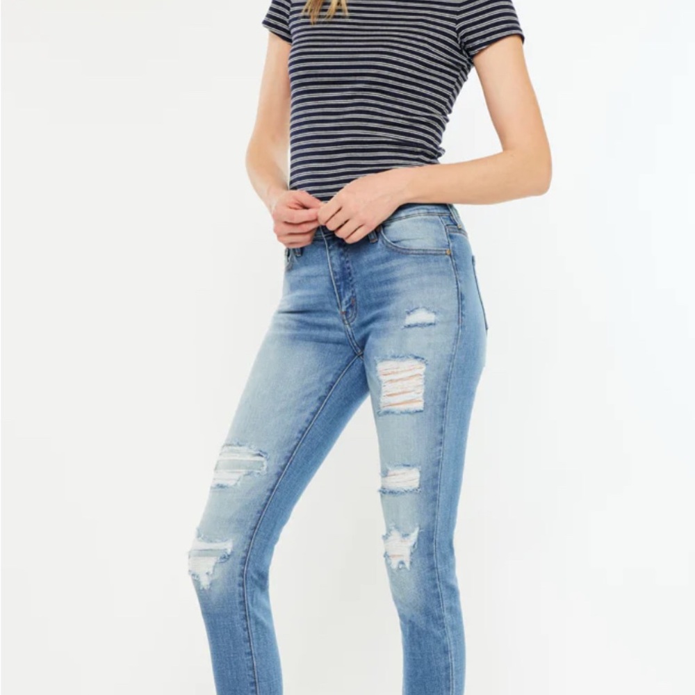 Kan Can Caroline Mid Rise Ankle Skinny Jeans